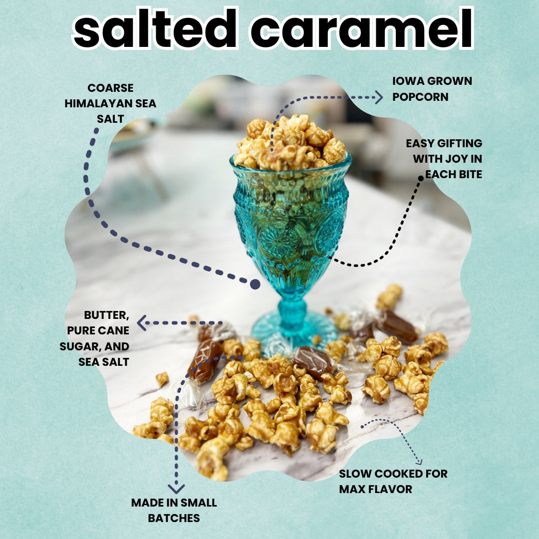 Caramel Lovers Bundle - Popcorn with Salted Caramel, Salty, Mae's Mix, Ultimate Peanut Butter Cup, Salty Dog