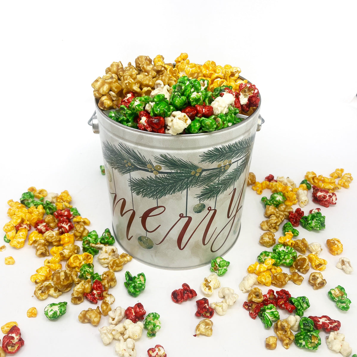 Merry Christmas Gourmet Popcorn Tins