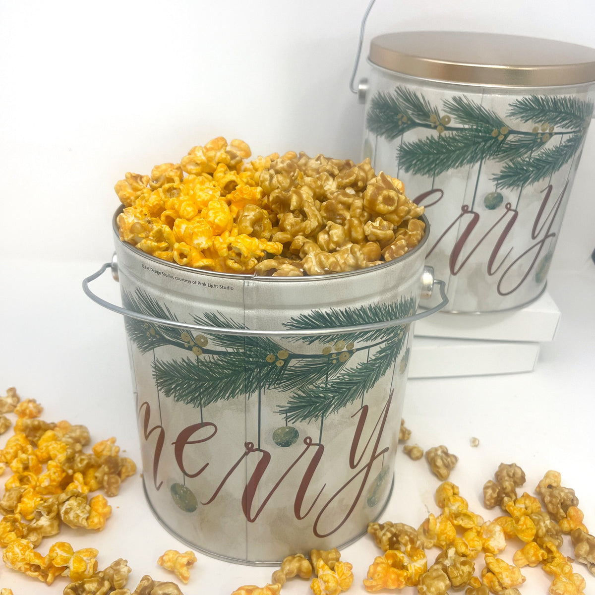 Merry Christmas Gourmet Popcorn Tins