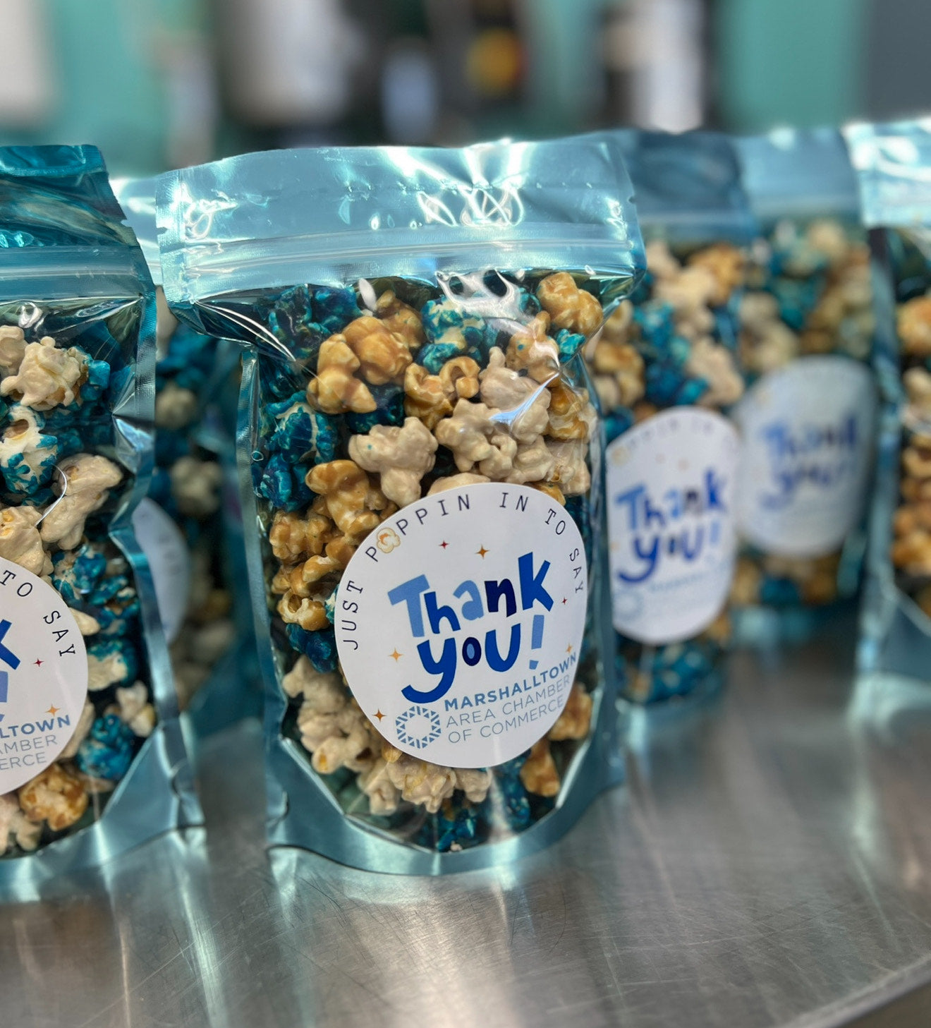 Personalized Label Popcorn or Caramel Corn Gift Pack - Personalized for the perfect thank you for Weddings, Corporations, Parties