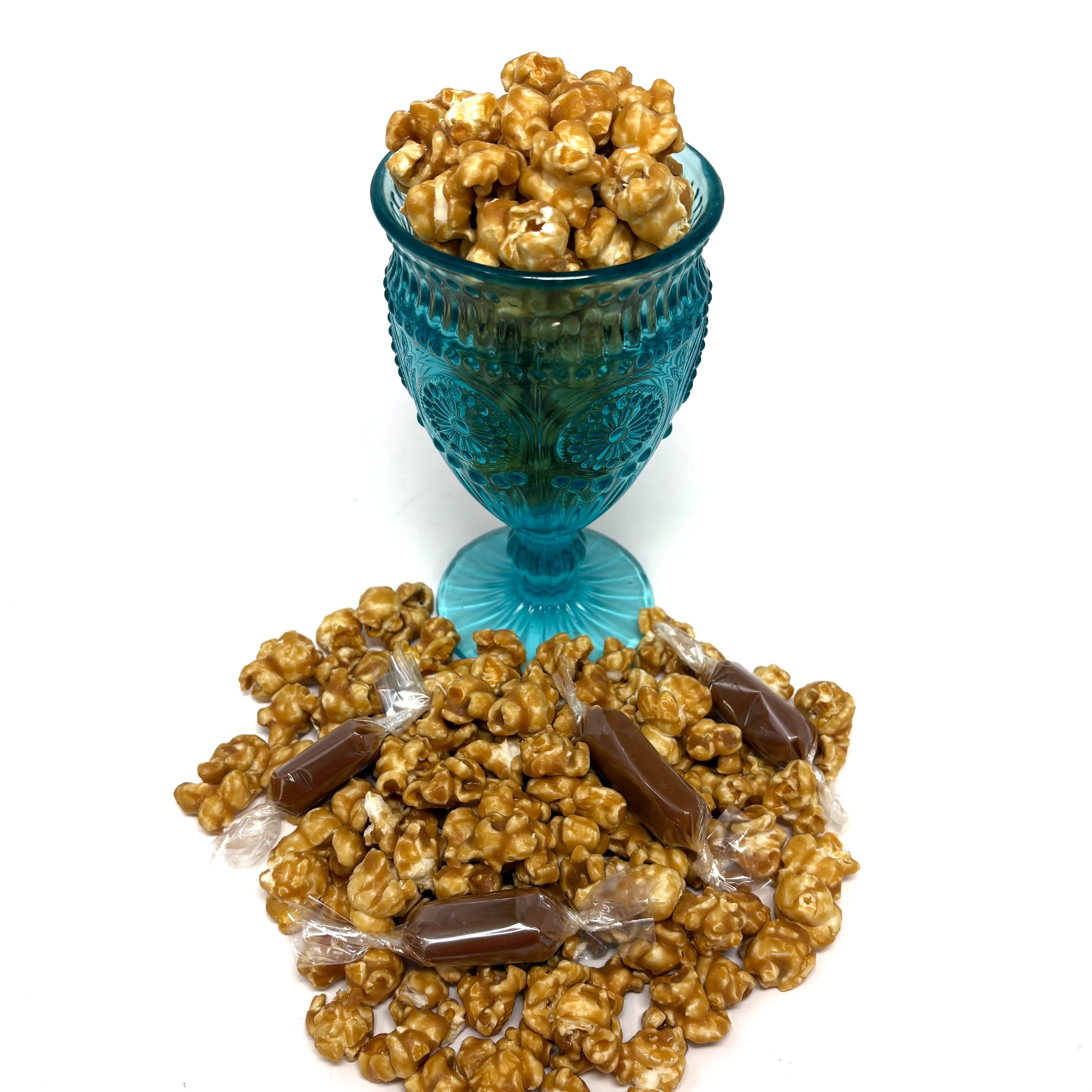 Our sweet and salty Vanilla Salted Caramel popcorn.