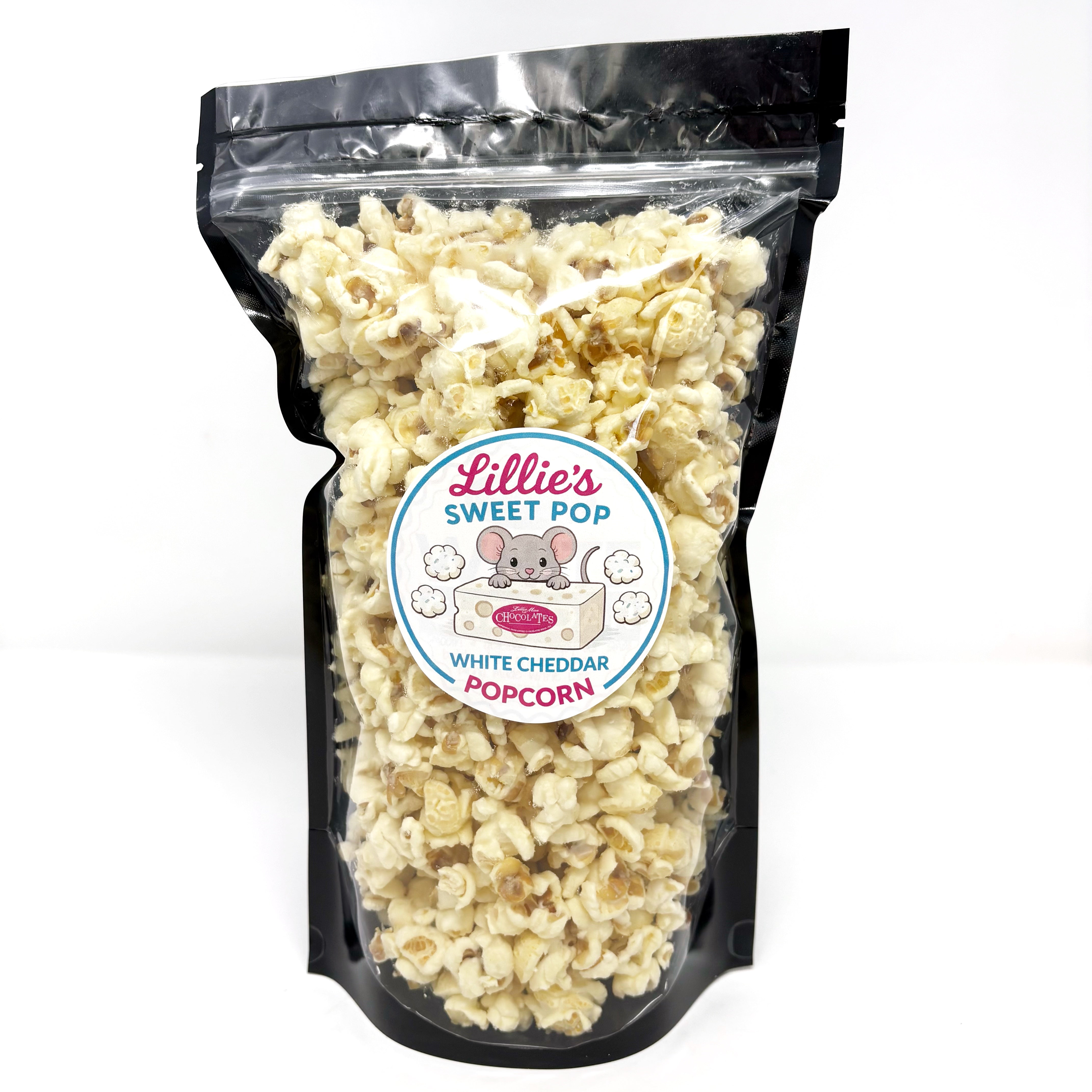 Our White Cheddar Popcorn is coated in a smooth, creamy cheese blend that delivers real, unmistakable white cheddar taste on every kernel.