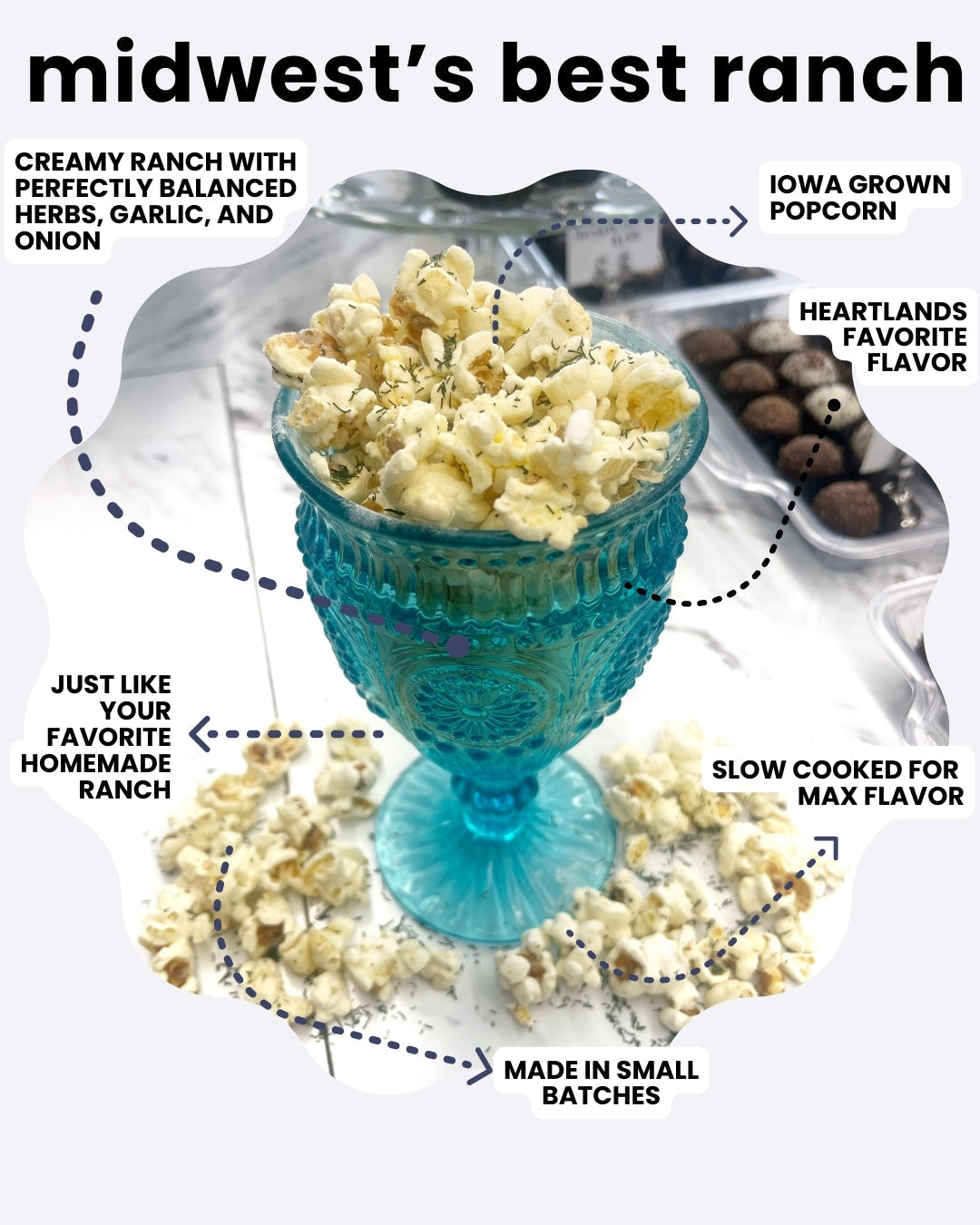 Midwest Best Bundle - Popcorn with Iowa Dirt Cake, Caramel Crunch, Mae's Mix, and Midwest Best Ranch