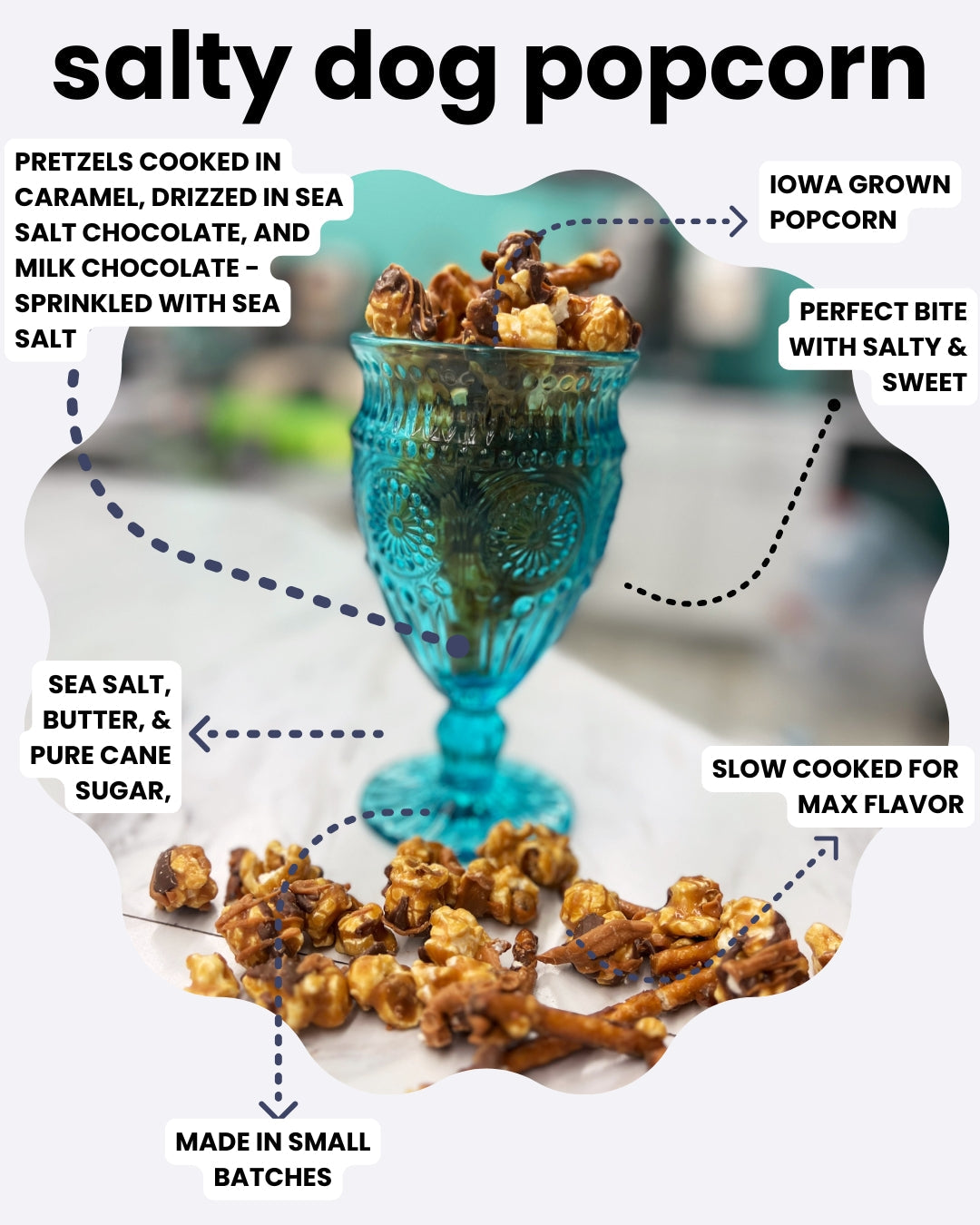 Caramel Lovers Bundle - Popcorn with Salted Caramel, Salty, Mae's Mix, Ultimate Peanut Butter Cup, Salty Dog