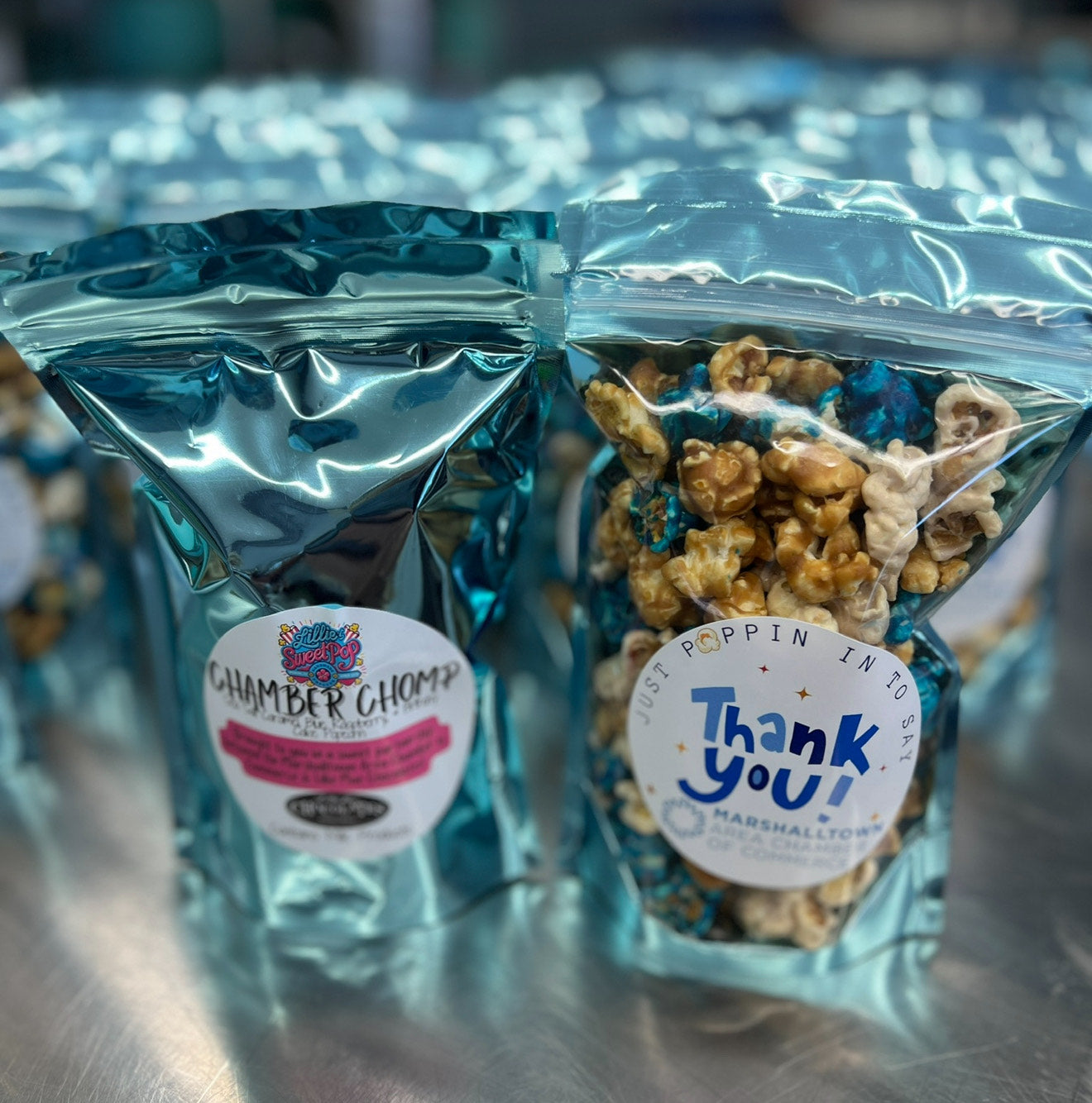 Personalized Label Popcorn or Caramel Corn Gift Pack - Personalized for the perfect thank you for Weddings, Corporations, Parties