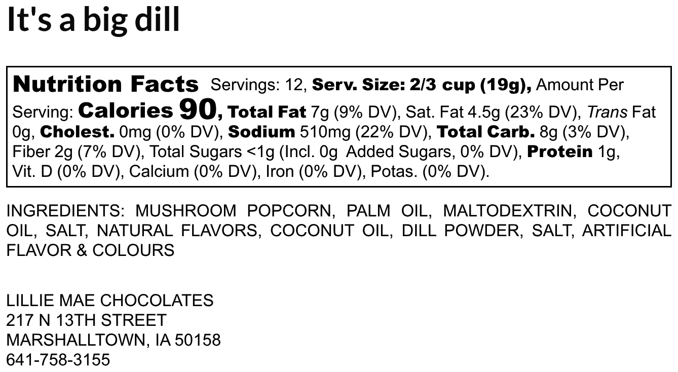 It's A Big Dill allergens: N/A