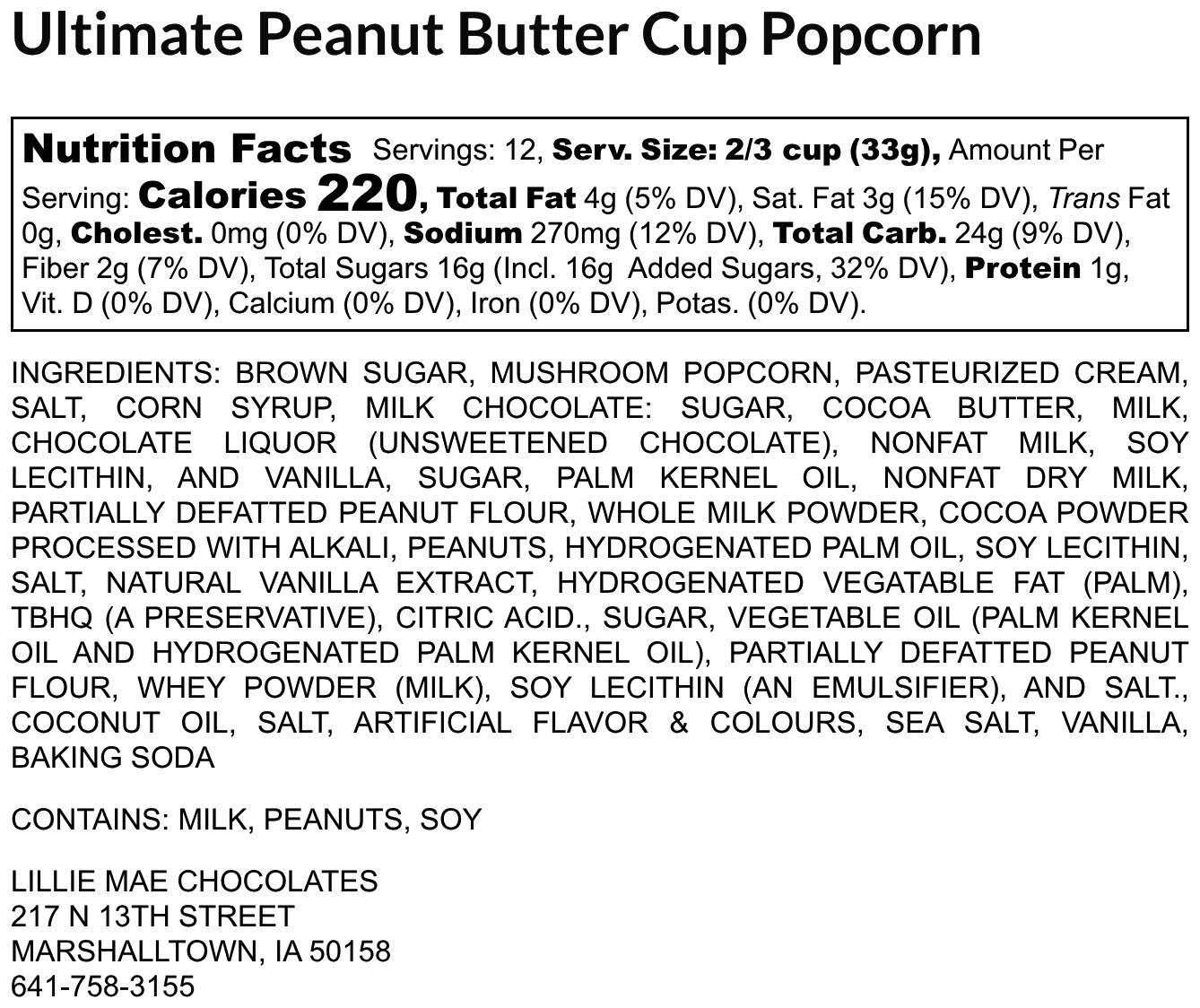 Ultimate Peanut Butter Cup Allergens: milk, peanuts, soy